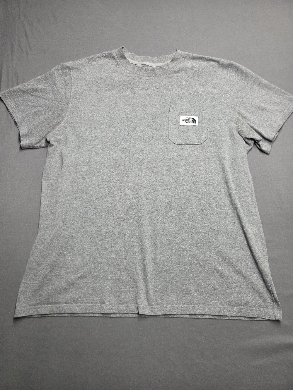The North Face Men's Grey Recycled Pocket T-Shirt Box Logo Size XL Extra Large